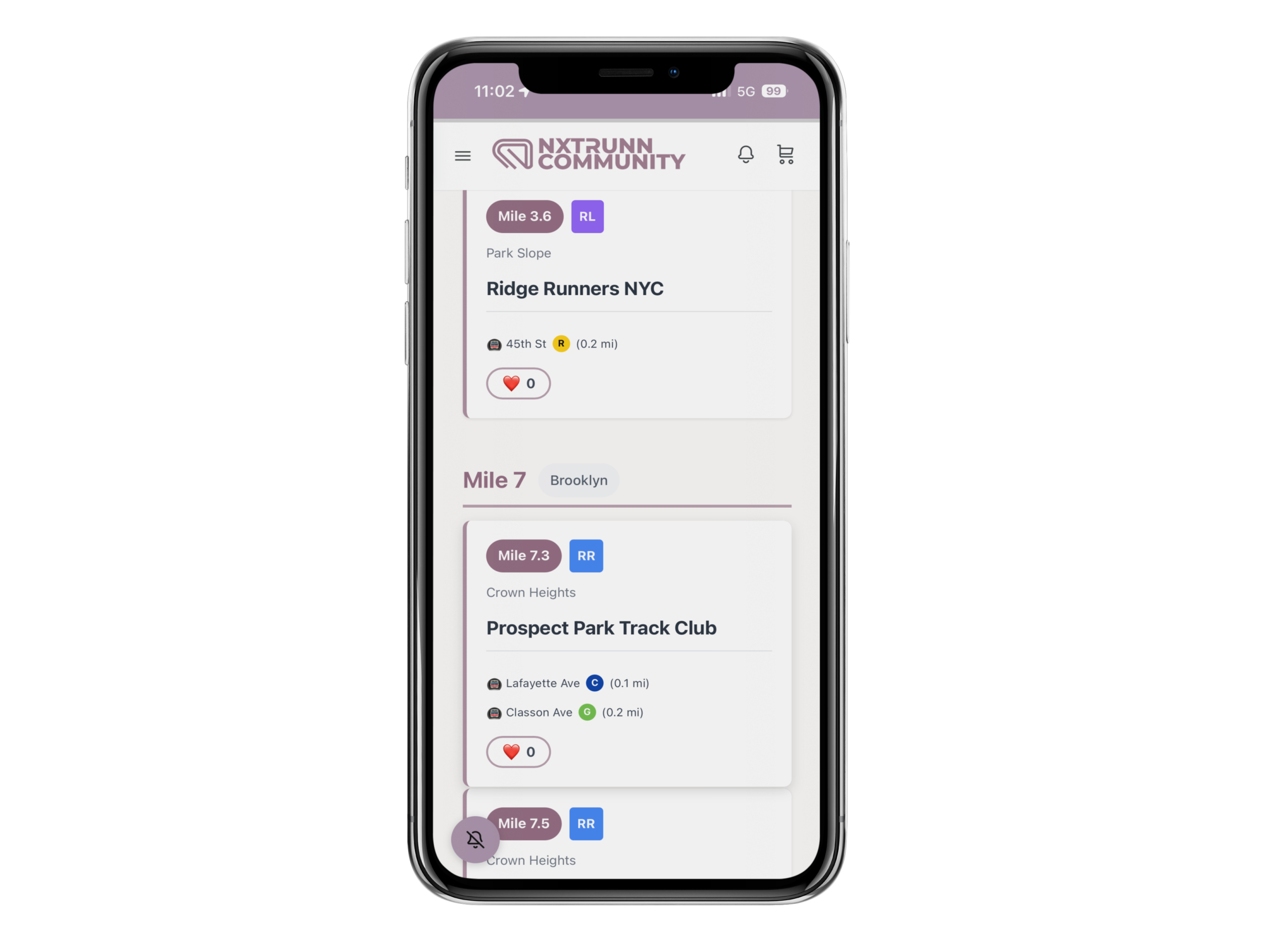 NXTRUNN CheerZones. NYC Marathon mile markers map